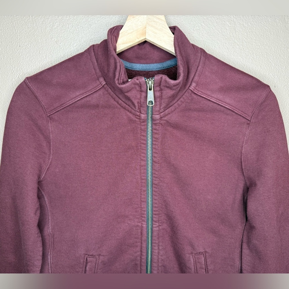 American Giant Burgundy Full Zip Heavyweight Sweatshirt Size XS Outerwear Comfy - Picture 4 of 16